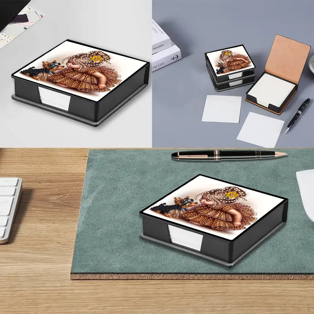 Leather 5D Diamond Painting Kit Note Box Diamond Art Notepad Box for Home Office
