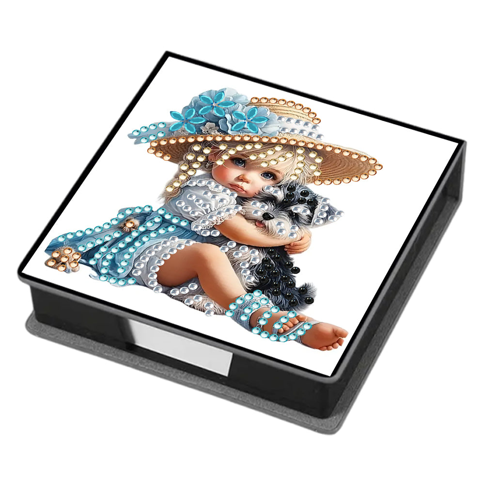 Leather 5D Diamond Painting Kit Note Box Diamond Art Notepad Box for Home Office