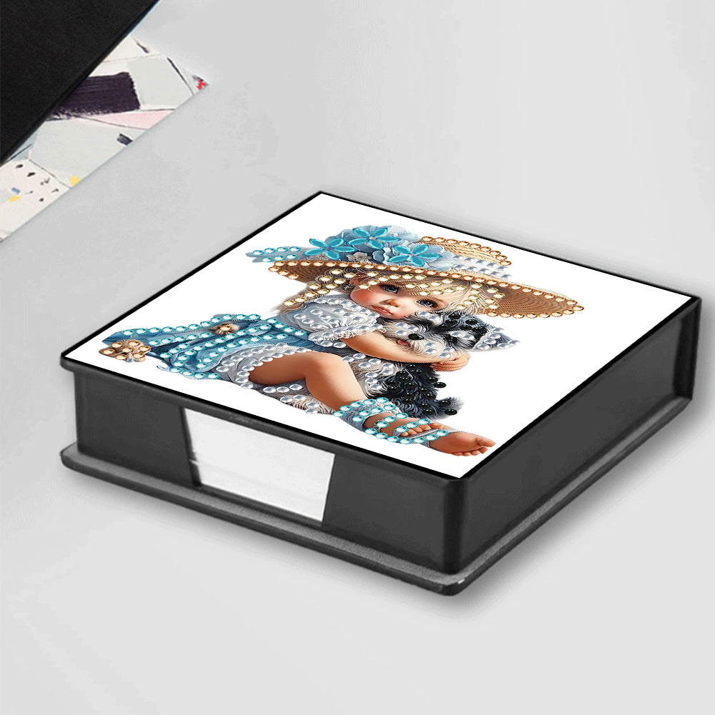 Leather 5D Diamond Painting Kit Note Box Diamond Art Notepad Box for Home Office