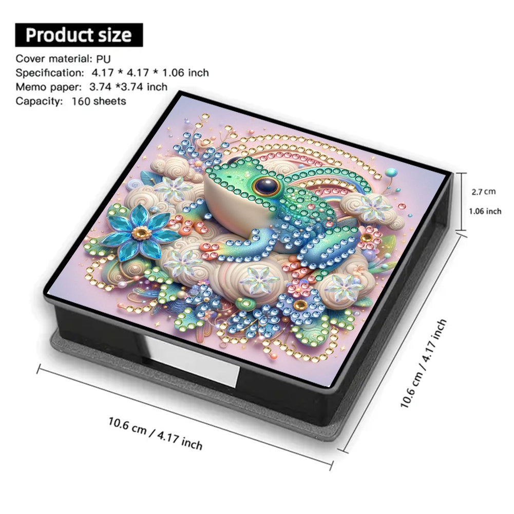 Leather 5D Diamond Painting Kit Note Box Diamond Art Notepad Box for Home Office
