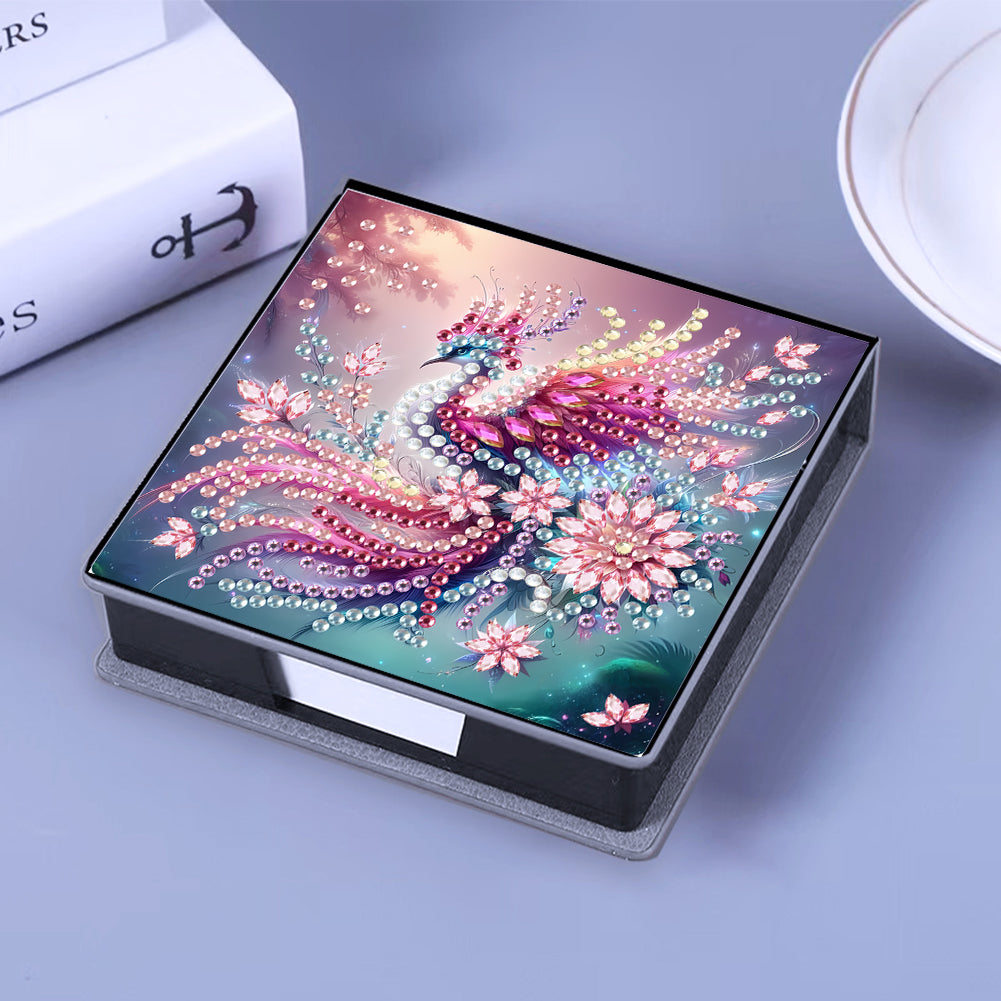 Leather 5D Diamond Painting Kit Note Box Diamond Art Notepad Box for Home Office