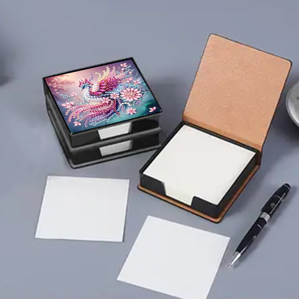 Leather 5D Diamond Painting Kit Note Box Diamond Art Notepad Box for Home Office
