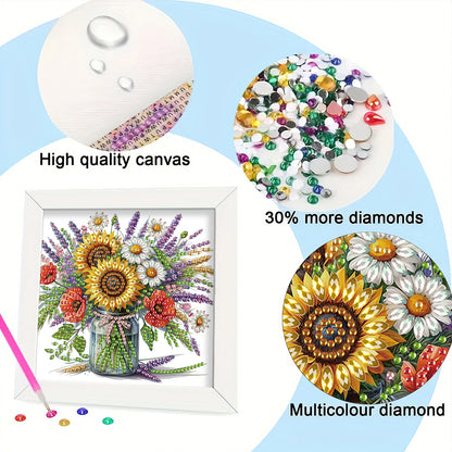 Butterfly Bouquet - Special Shaped Drill Diamond Painting 15*15CM