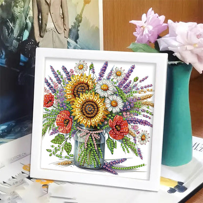 Butterfly Bouquet - Special Shaped Drill Diamond Painting 15*15CM