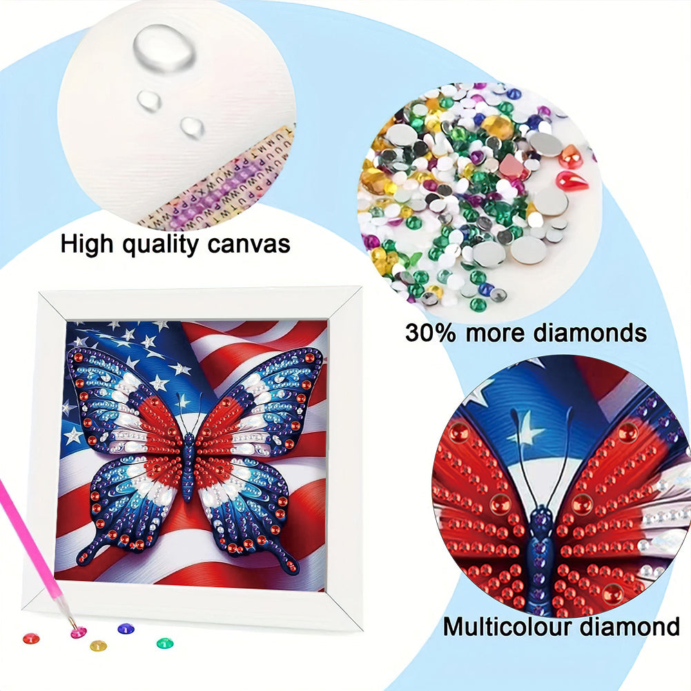 Butterfly Bouquet - Special Shaped Drill Diamond Painting 15*15CM