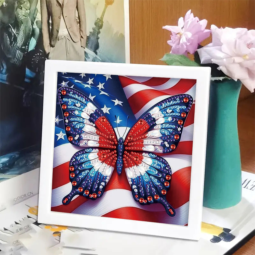 Butterfly Bouquet - Special Shaped Drill Diamond Painting 15*15CM