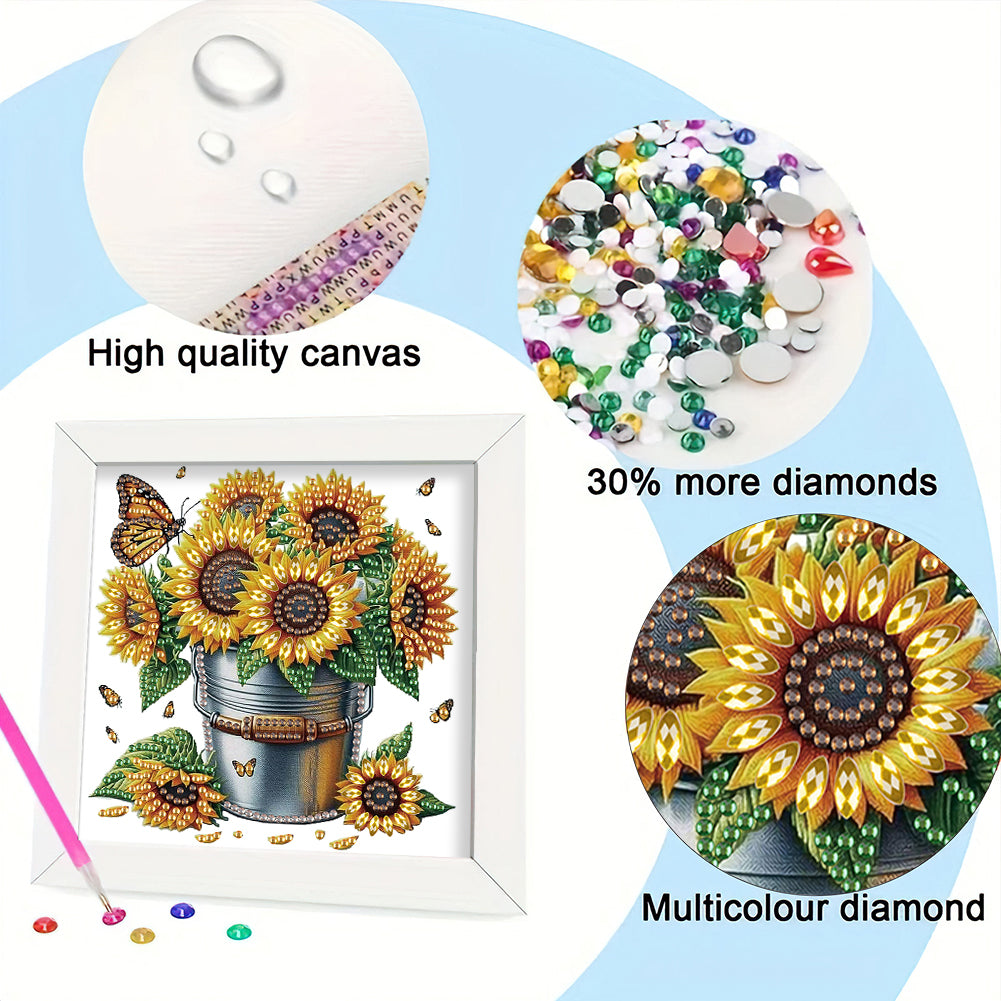 Butterfly Bouquet - Special Shaped Drill Diamond Painting 15*15CM