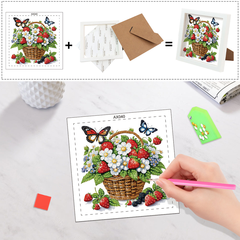 Butterfly Bouquet - Special Shaped Drill Diamond Painting 15*15CM