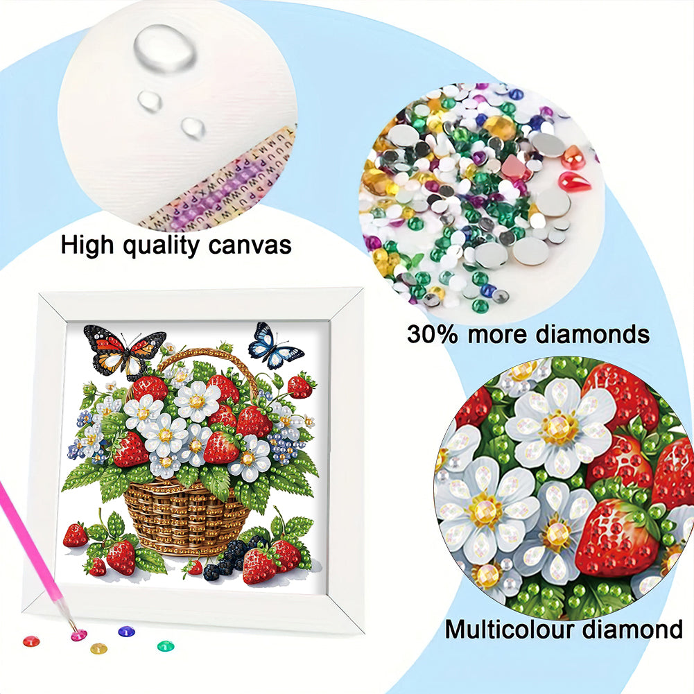 Butterfly Bouquet - Special Shaped Drill Diamond Painting 15*15CM