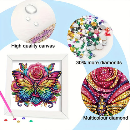 Butterfly Bouquet - Special Shaped Drill Diamond Painting 15*15CM