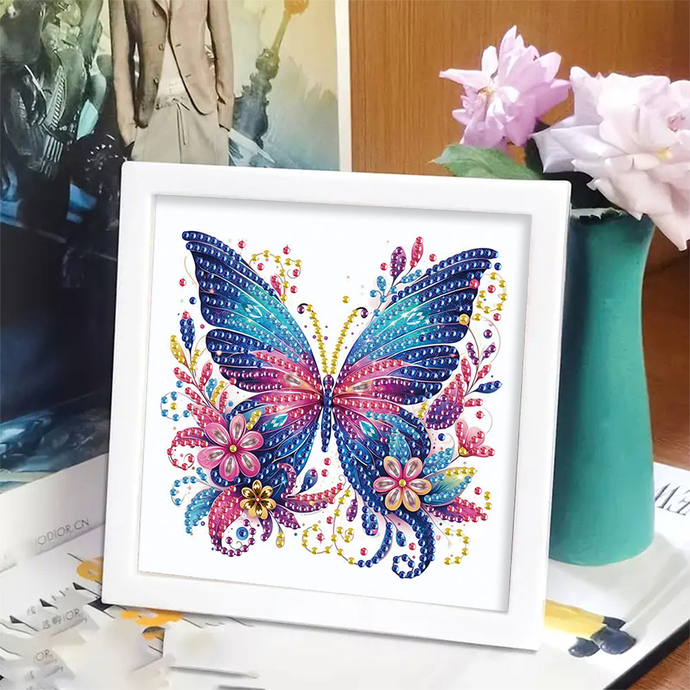 Butterfly Bouquet - Special Shaped Drill Diamond Painting 15*15CM