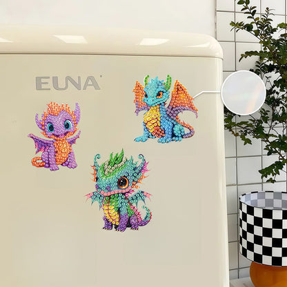 6Pcs Diamond Painting Refrigerator Magnets Diamond Art Kits for Adults Beginners
