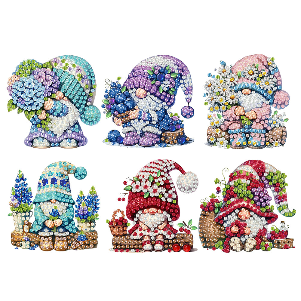 6Pcs Diamond Painting Refrigerator Magnets Diamond Art Kits for Adults Beginners