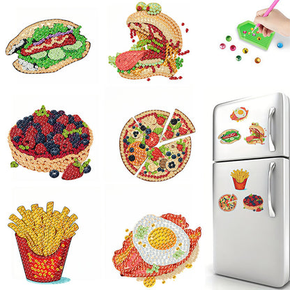6Pcs Diamond Painting Refrigerator Magnets Diamond Art Kits for Adults Beginners