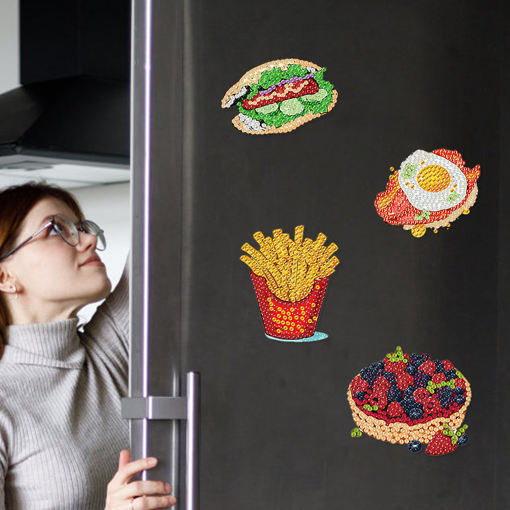 6Pcs Diamond Painting Refrigerator Magnets Diamond Art Kits for Adults Beginners