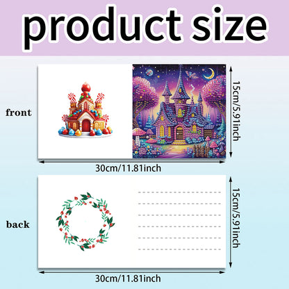 6pcs Diamond Painting Greeting Cards Handmade DIY Diamond Art Cards for Adults