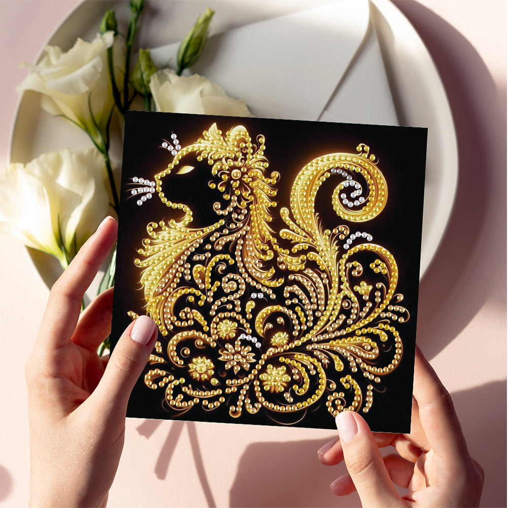 6pcs Diamond Painting Greeting Cards Handmade DIY Diamond Art Cards for Adults