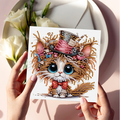 6pcs Diamond Painting Greeting Cards Handmade DIY Diamond Art Cards for Adults