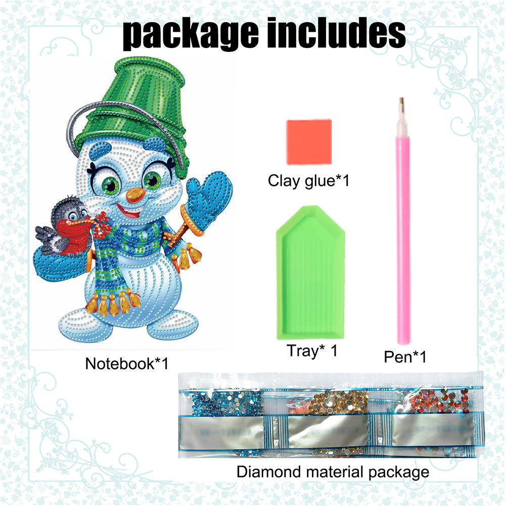 Snowman Special Shaped Diamond Painting Diary Book A5 Diamond Painting Notebooks