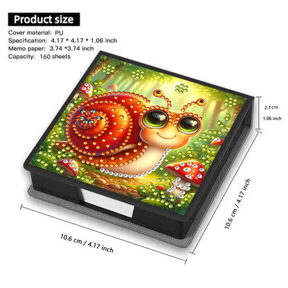 Leather Animals Diamond Painting Notecard Box Flowers Gem Art Sticky Note Holder