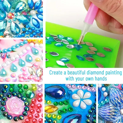 Leather Animals Diamond Painting Notecard Box Flowers Gem Art Sticky Note Holder