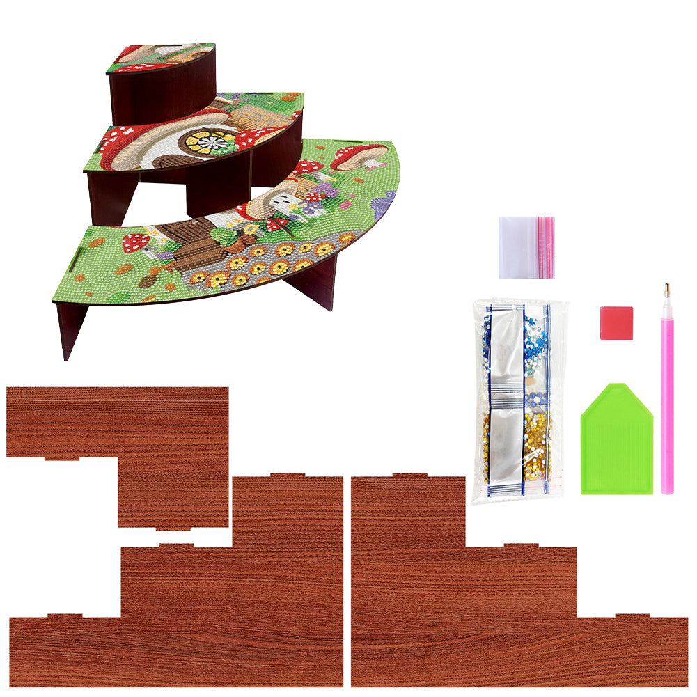 Wood Flowers Diamond Painting Organizer Rack Diamond Display Rack for Art Crafts