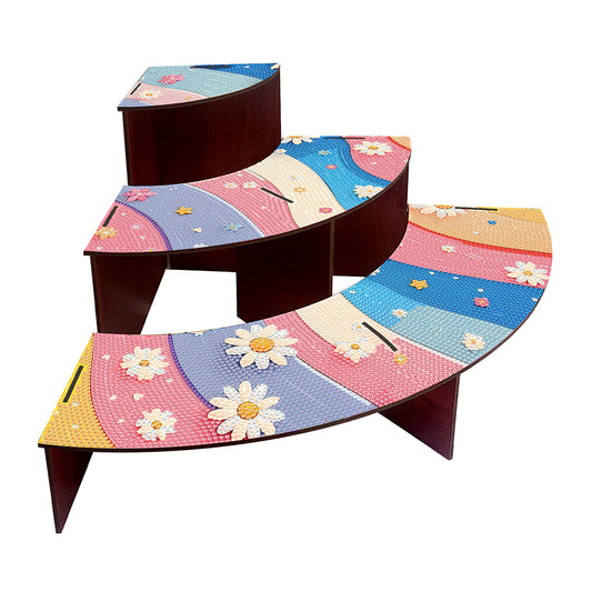 Wood Flowers Diamond Painting Organizer Rack Diamond Display Rack for Art Crafts