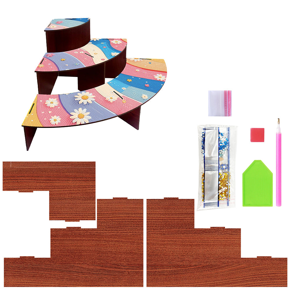 Wood Flowers Diamond Painting Organizer Rack Diamond Display Rack for Art Crafts