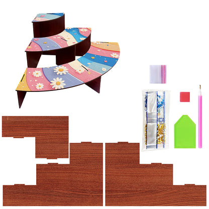 Wood Flowers Diamond Painting Organizer Rack Diamond Display Rack for Art Crafts