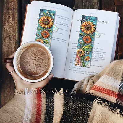 4 Pcs Flower Diamond Painting Bookmarks Diamond Art Bookmarks for Book Lovers