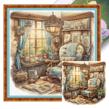 Room - 14CT Stamped Cross Stitch 50*50CM