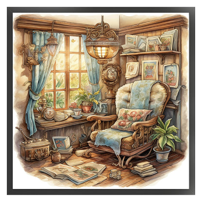 Room - 14CT Stamped Cross Stitch 50*50CM