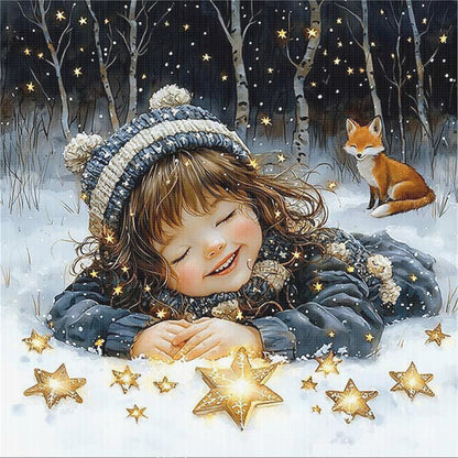 Girls - 14CT Stamped Cross Stitch 50*50CM
