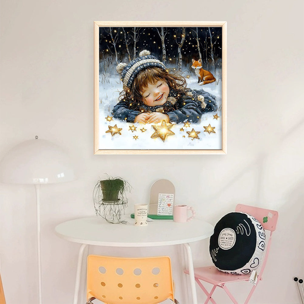 Girls - 14CT Stamped Cross Stitch 50*50CM