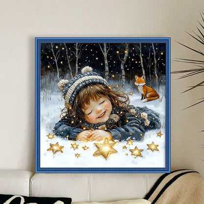 Girls - 14CT Stamped Cross Stitch 50*50CM