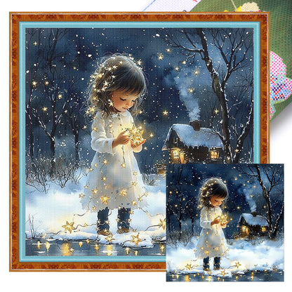 Girls - 14CT Stamped Cross Stitch 50*50CM