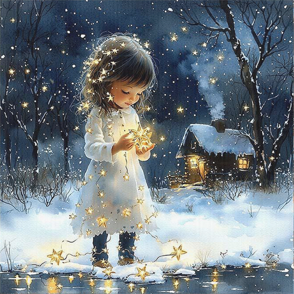 Girls - 14CT Stamped Cross Stitch 50*50CM