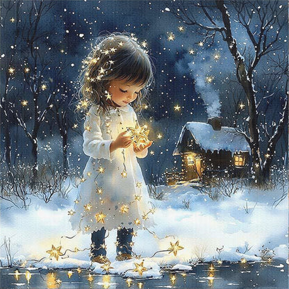 Girls - 14CT Stamped Cross Stitch 50*50CM