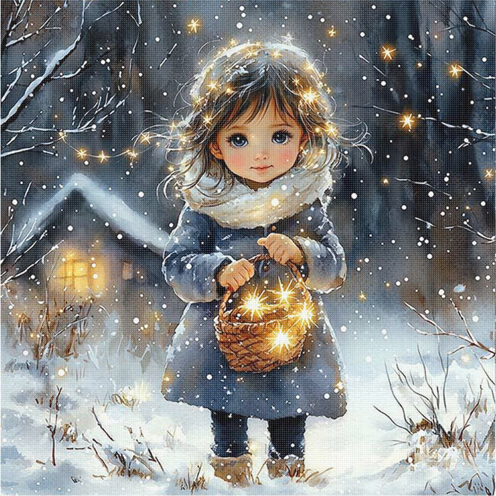 Girls - 14CT Stamped Cross Stitch 50*50CM