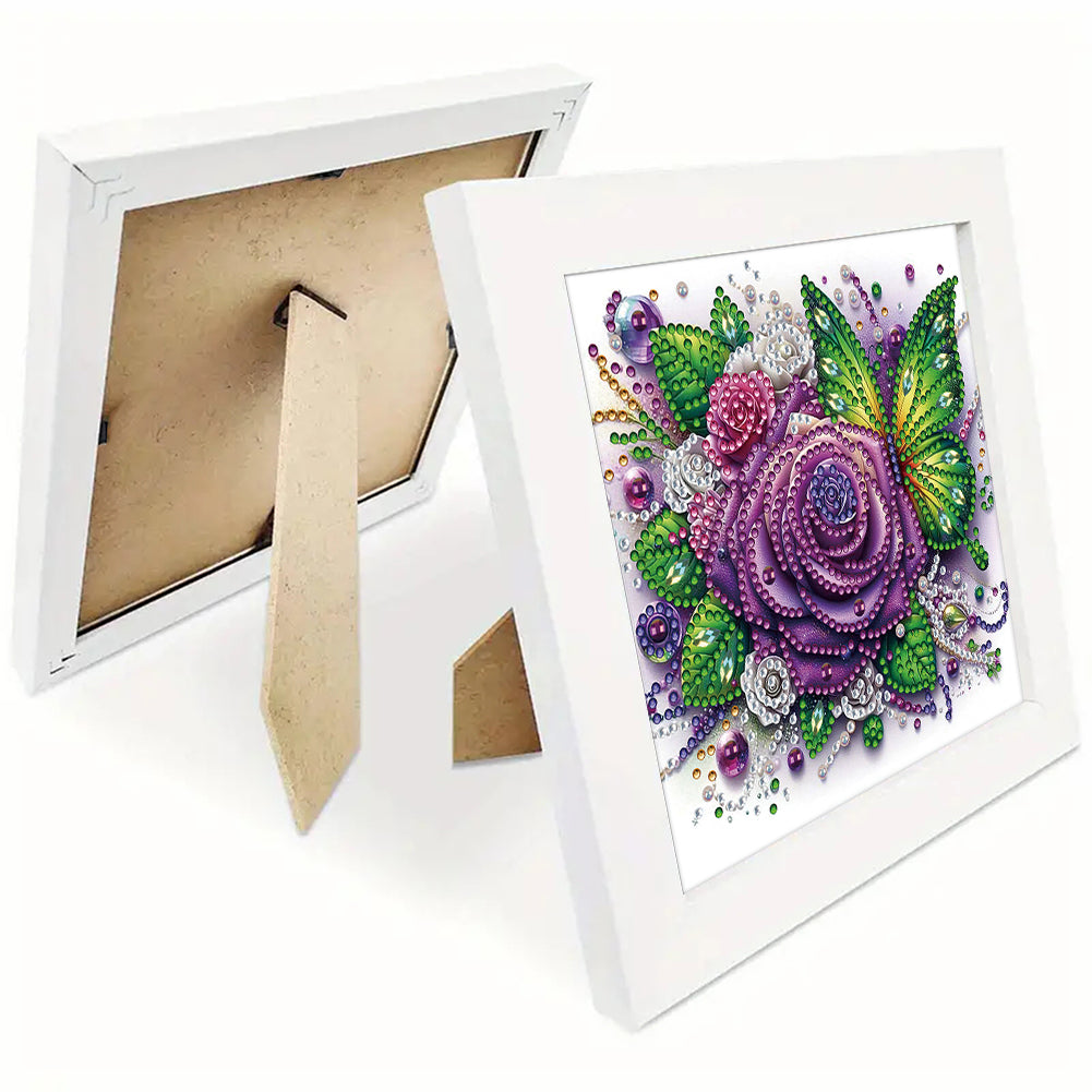 Rose Butterfly - Special Shaped Drill Diamond Painting 18*18CM