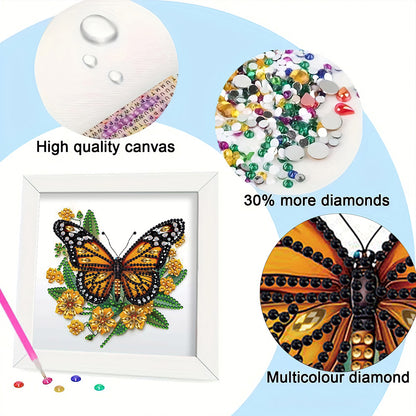 Butterfly - Special Shaped Drill Diamond Painting 18*18CM