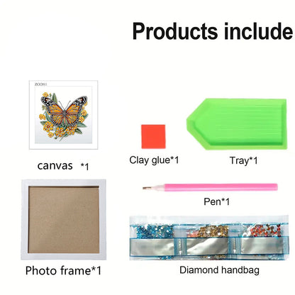 Butterfly - Special Shaped Drill Diamond Painting 18*18CM