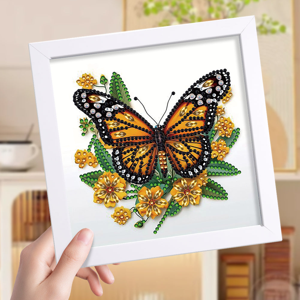 Butterfly - Special Shaped Drill Diamond Painting 18*18CM