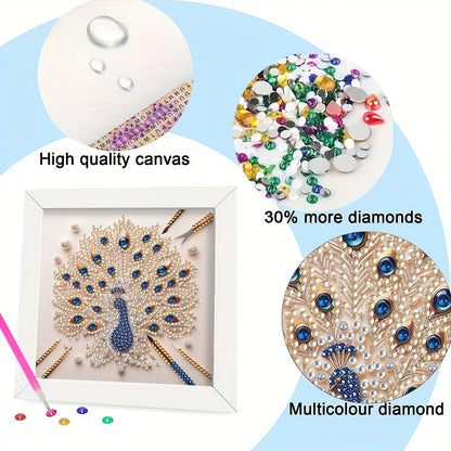 Peacock - Special Shaped Drill Diamond Painting 18*18CM