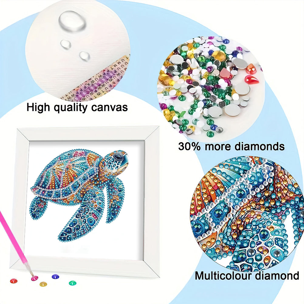Sea Turtle - Special Shaped Drill Diamond Painting 18*18CM
