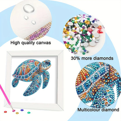 Sea Turtle - Special Shaped Drill Diamond Painting 18*18CM