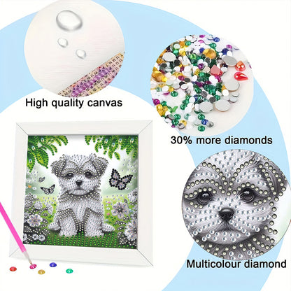 Puppy - Special Shaped Drill Diamond Painting 18*18CM