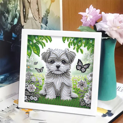 Puppy - Special Shaped Drill Diamond Painting 18*18CM