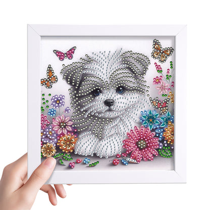 Dog - Special Shaped Drill Diamond Painting 18*18CM
