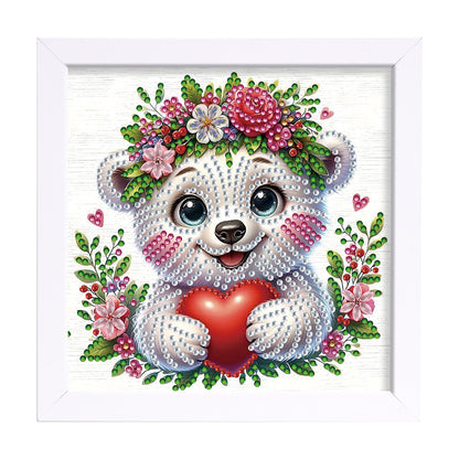 White Bear - Special Shaped Drill Diamond Painting 18*18CM